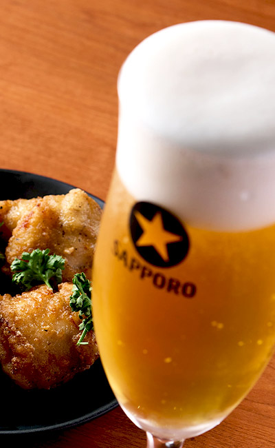 ビールと唐揚げ